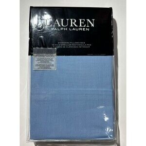 Lauren Ralph Lauren SLOANE Pillowcases Antimicrobial standard Light Blue NEW